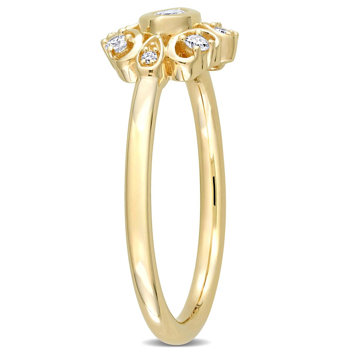 Diamond Classics™ 14kt. Gold 1/4ctw. Diamond Cluster Ring