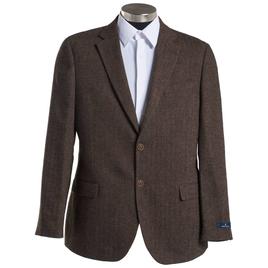Mens Nautica Herringbone Faux Lambswool Sport Coat - Brown