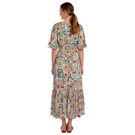 Womens Madison Hudson Fruit Lace V-Neck Midi Dress