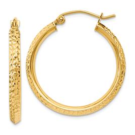 Gold Classics(tm) 14kt. Gold 25mm Hollow Hoop Earrings