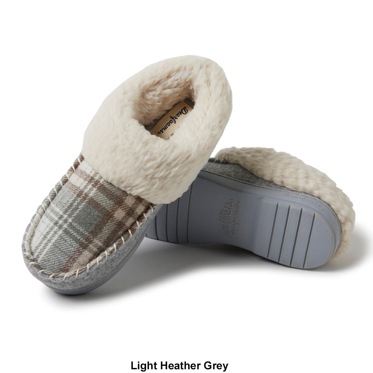 Womens Dearfoams® Elaine Wool Blend Moccasins