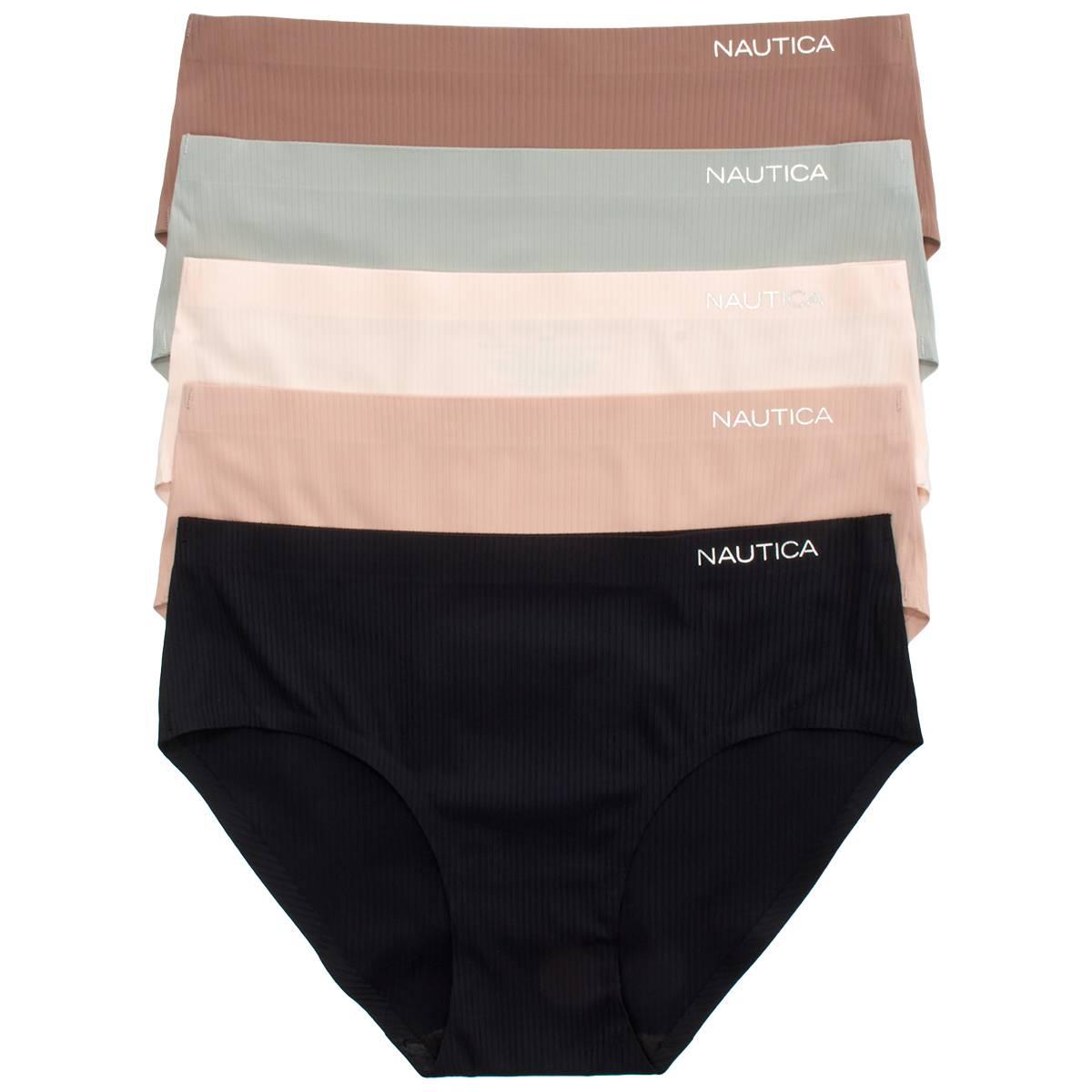Womens Nautica 5pk. Hipster Panties w/ Foil Logo - NT9813-5PKJ