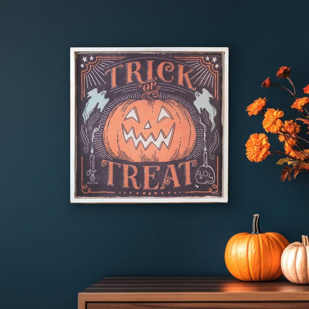 Northlight Seasonal 18.75in. "Trick or Treat" Halloween Wall Sign
