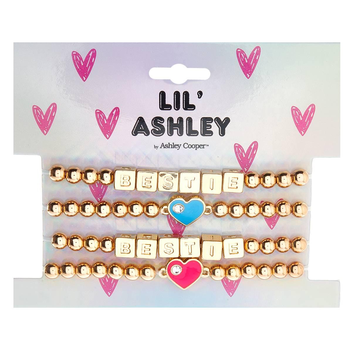 Kids Lil'' Ashley 4pc. Gold-Tone Bestie Bracelets w/ Heart Charms