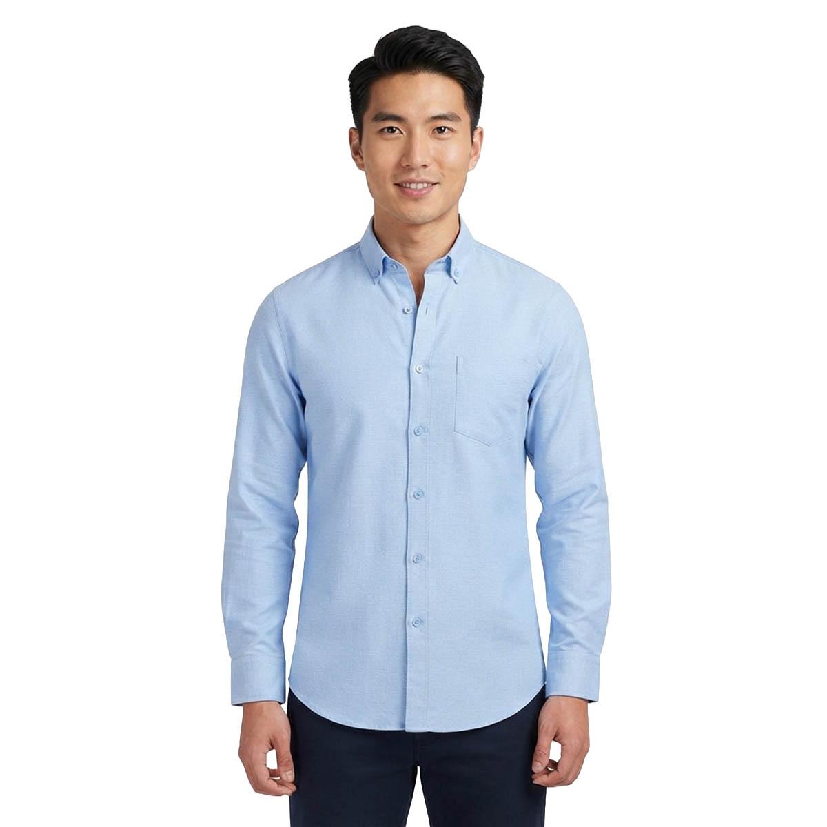 Mens Tom Baine Performance Slim Fit Textured Dress Shirt