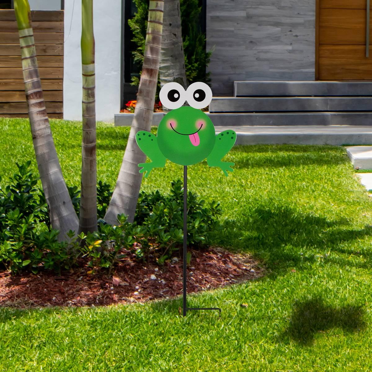 Northlight Seasonal Frog Metal Outdoor Garden Stake