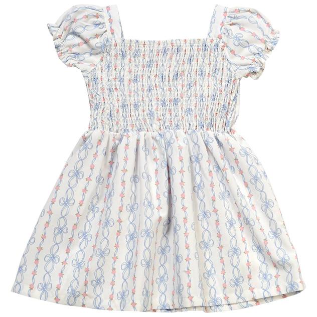 Girls (4-6x) Little Lass® Vertical Bow/Floral Sundress