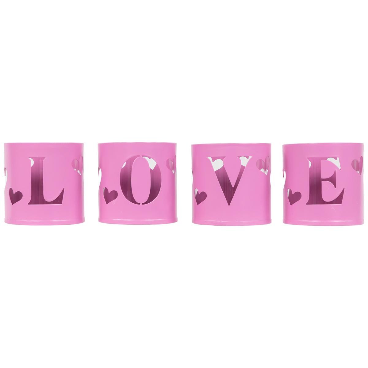 Northlight Seasonal Valentine''s Day Candle Holders - Set of 4