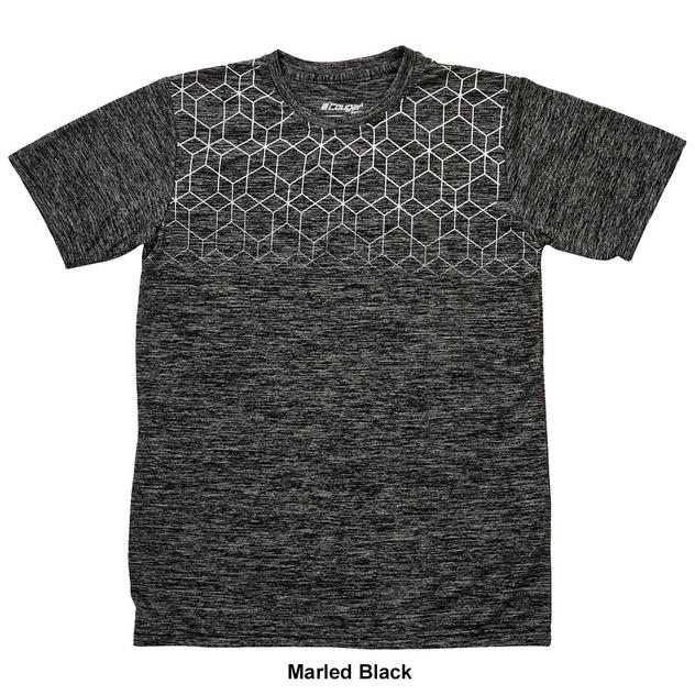 Mens Cougar® Sport Dry Fit Marled Tee w/ Geometric Print