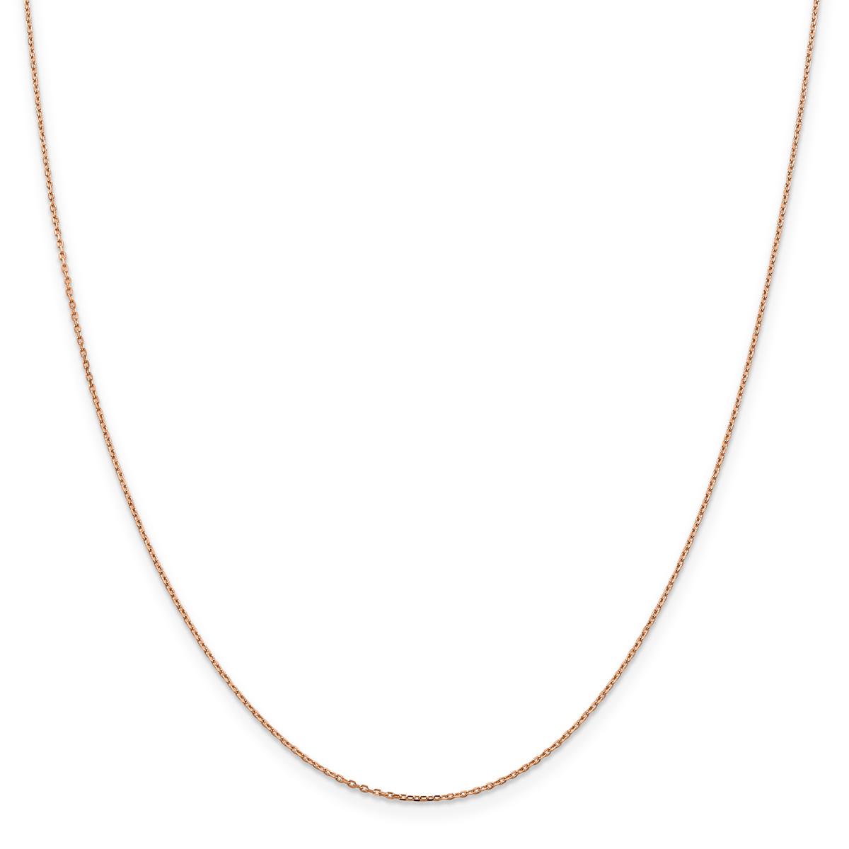 Gold Classics(tm) 1.0mm. Rose Gold Diamond Cut Cable Necklace