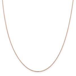 Gold Classics(tm) 1.0mm. Rose Gold Diamond Cut Cable Necklace