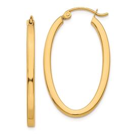 Gold Classics(tm) 14kt. Gold 14x2mm Oval Hoop Earrings