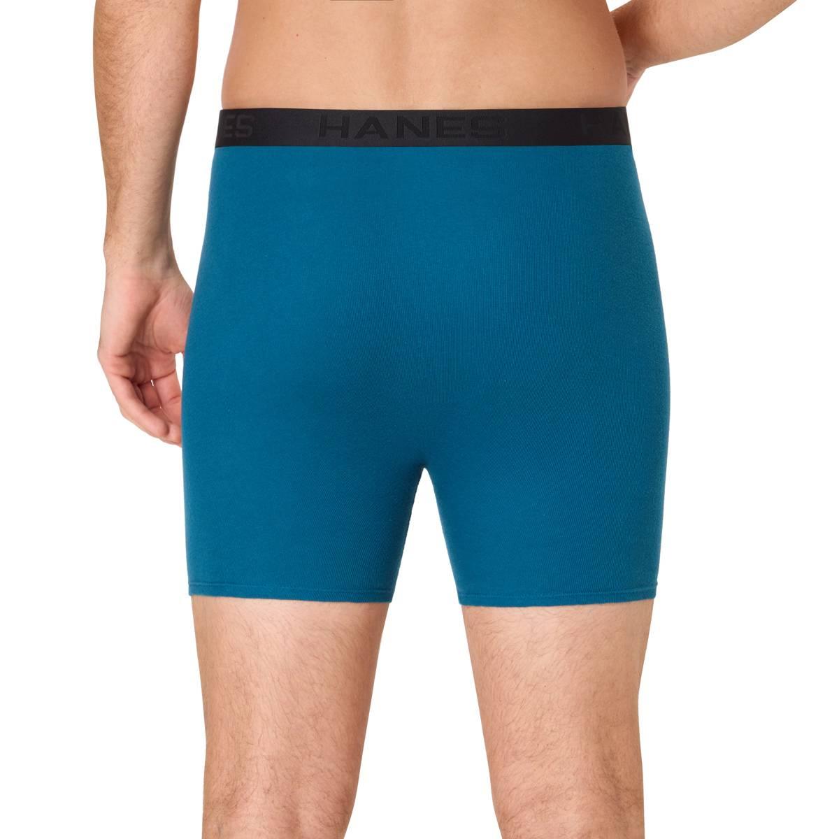 Mens Hanes Ultimate® Core 4pk. Boxer Briefs - Black/Grey/Teal