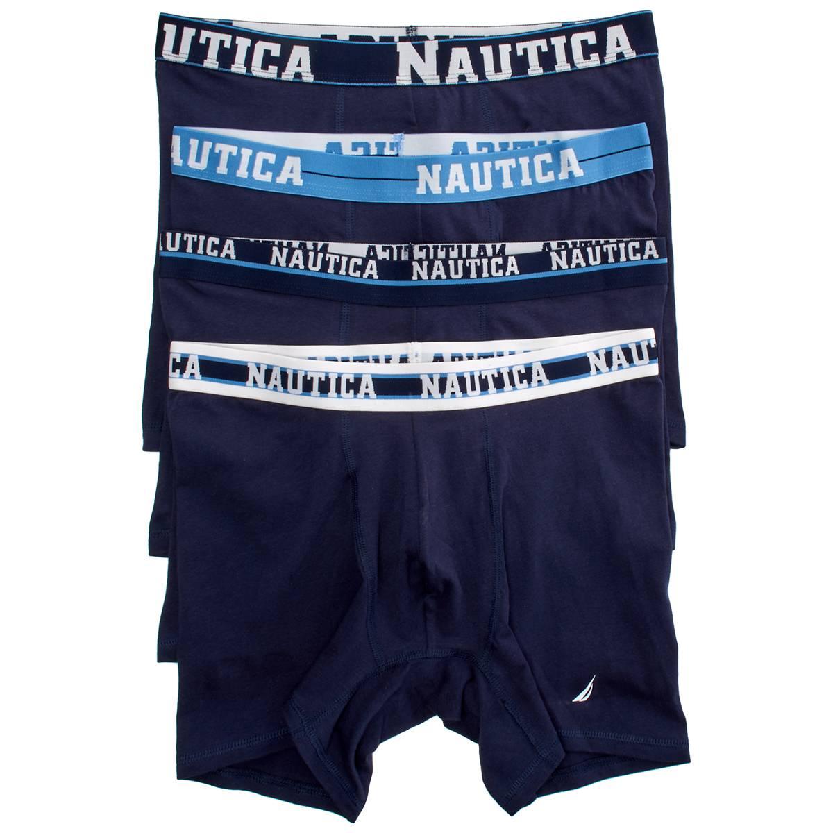 Mens Nautica 4pk. Boxer Briefs - Peacoat Navy
