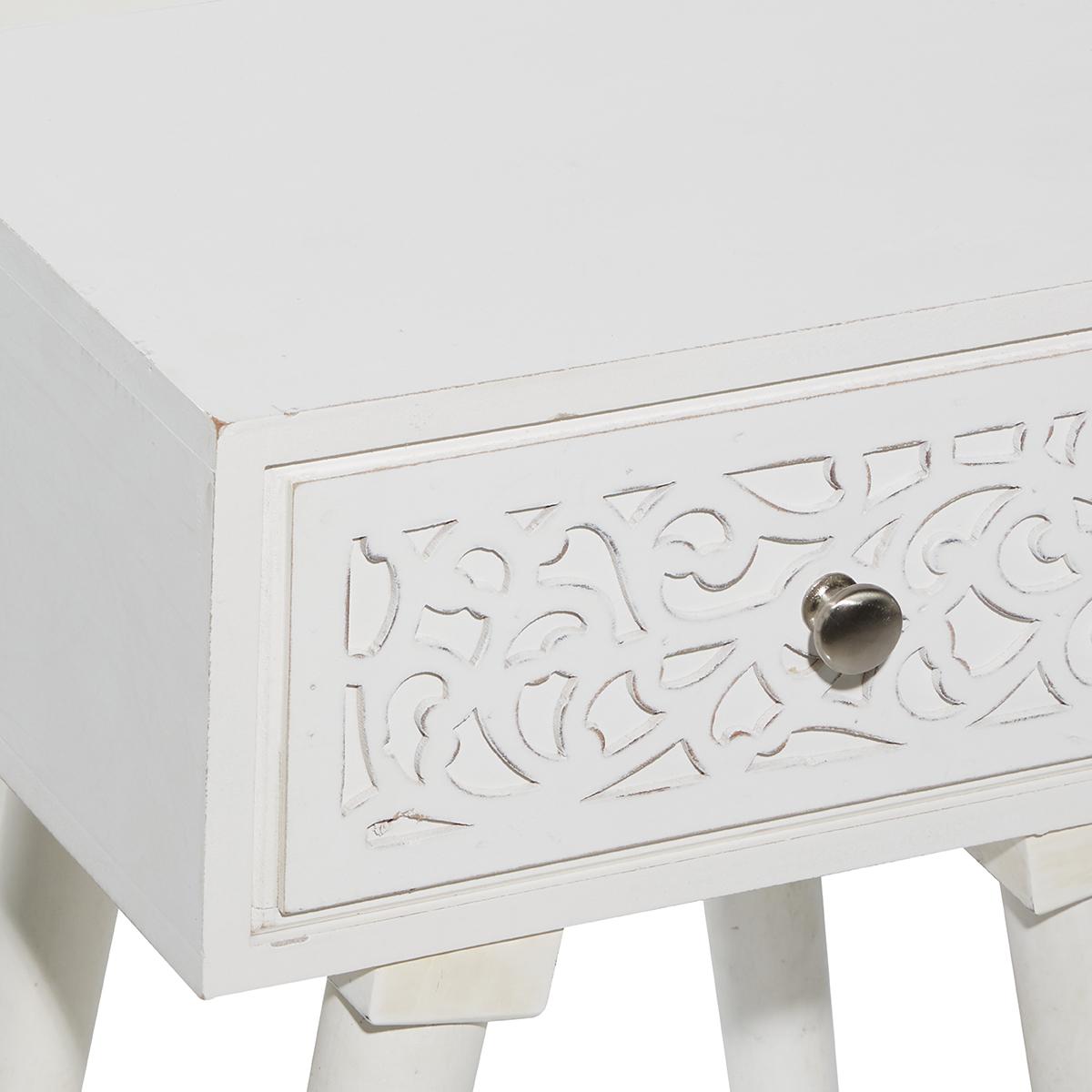 9th & Pike® Wood Carved Side Table
