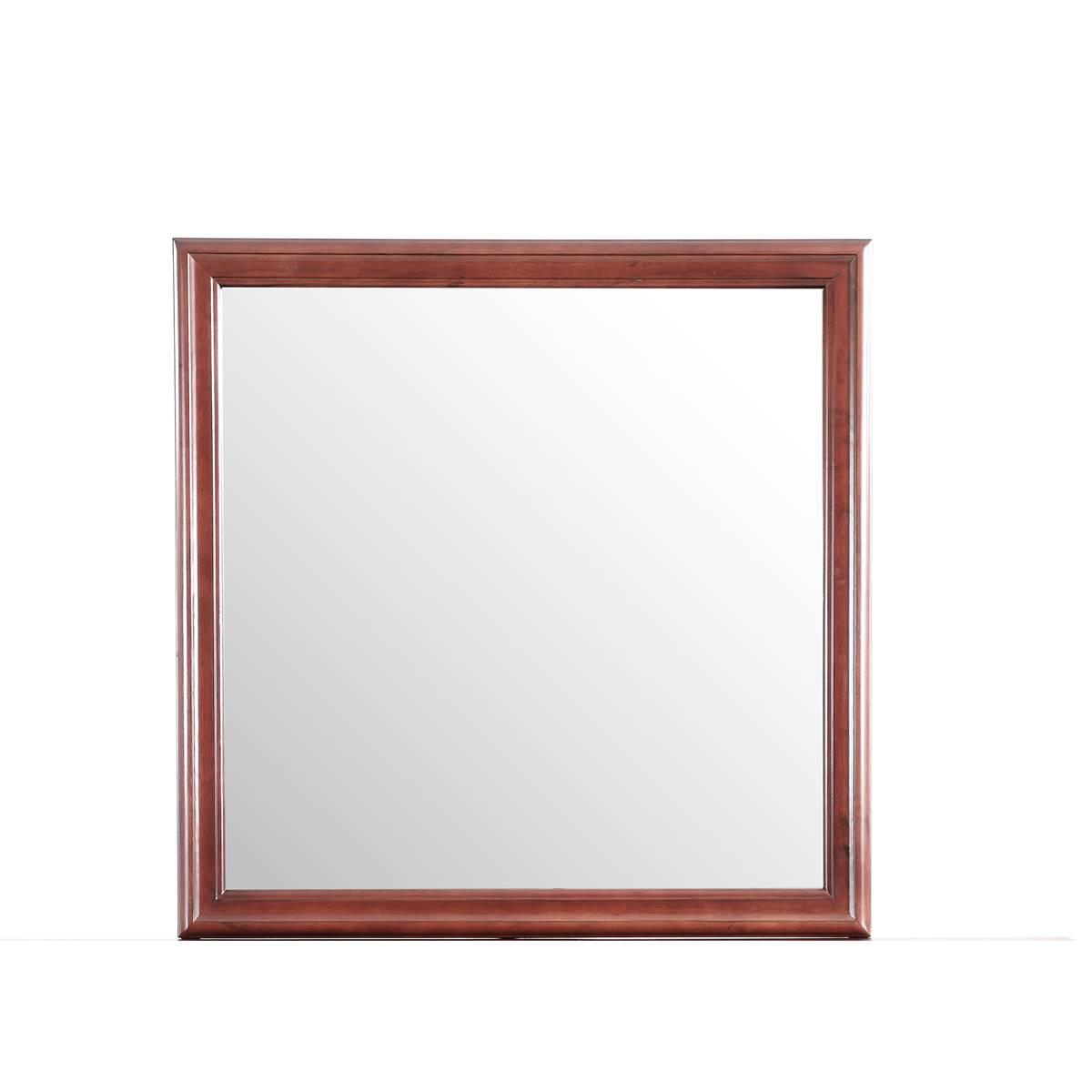 Passion Furniture Classic Square Wood Dresser Mirror - 38x38