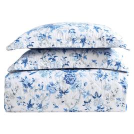 Laura Ashley Breezy Floral Cotton Reversible Quilt Set