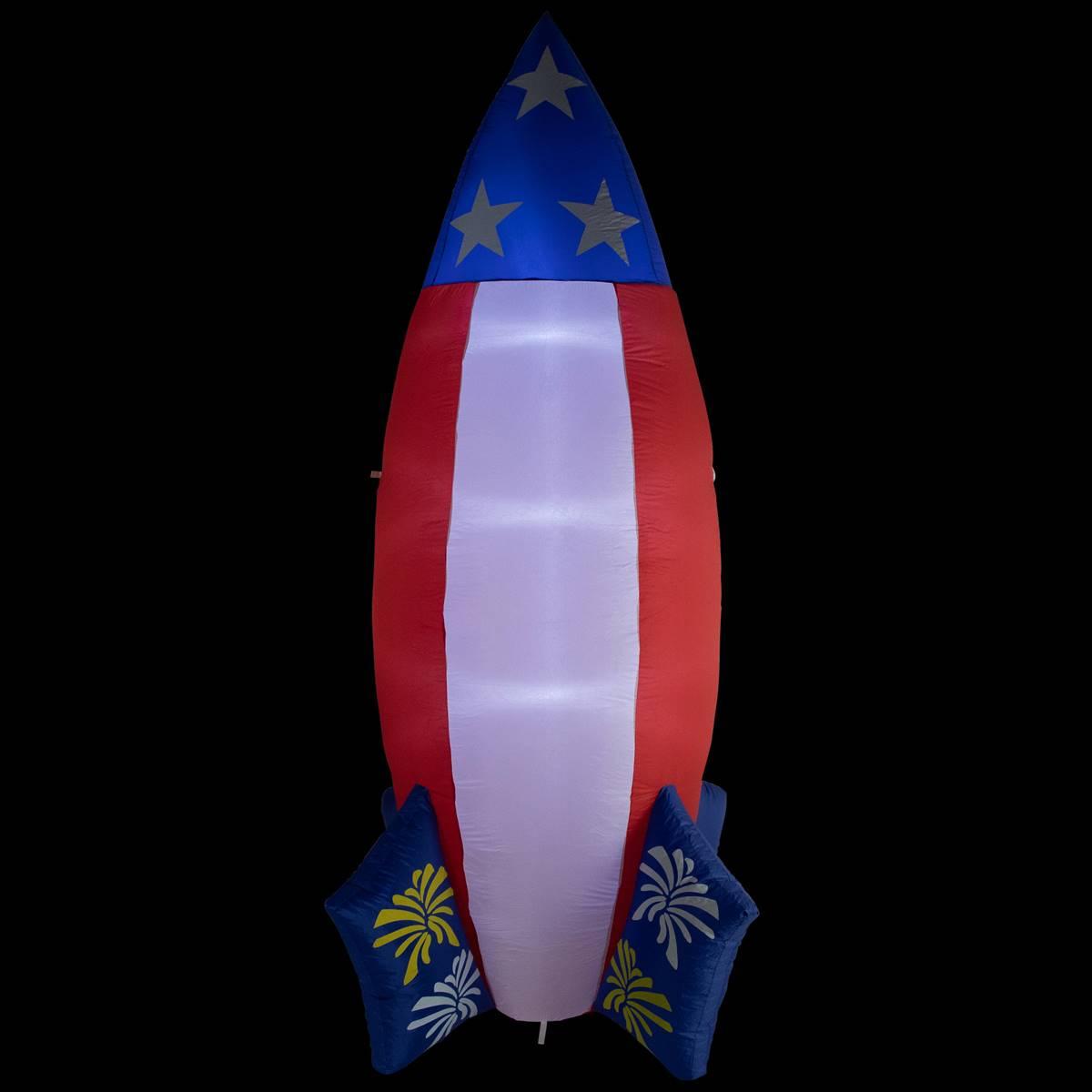 Northlight Seasonal 8ft. 4th of July Americana Inflatable Rocket