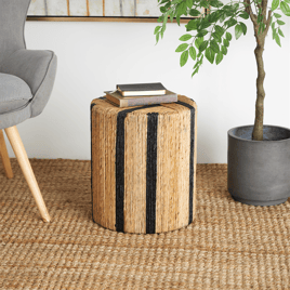 9th & Pike® Bohemian Brown Banana Leaf Accent Table