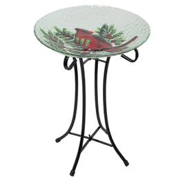 Northlight Seasonal 21in. Cardinal and Pine Cone Bird Bath