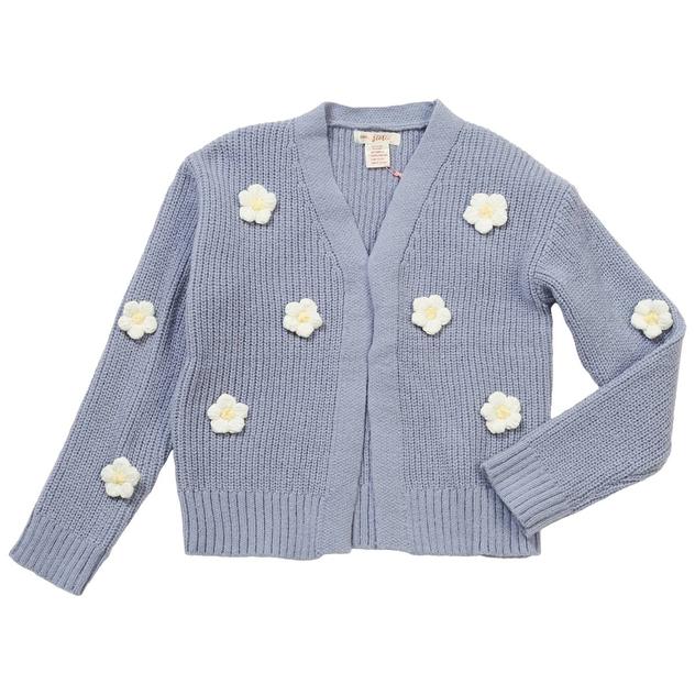 Girls (7-16) Sweet Stories 3D Flower Cardigan