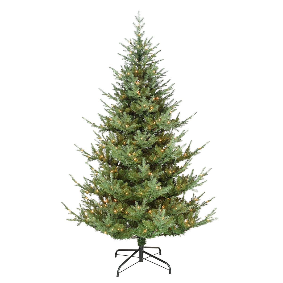 Puleo International Pre-Lit 7.5ft. Hillside Spruce Christmas Tree