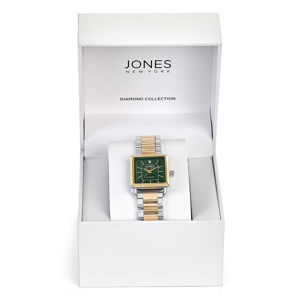 Womens Jones New York Two-Tone Rectangle Watch - 15185S-42-X34