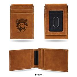 Mens NHL Florida Panthers Faux Leather Front Pocket Wallet