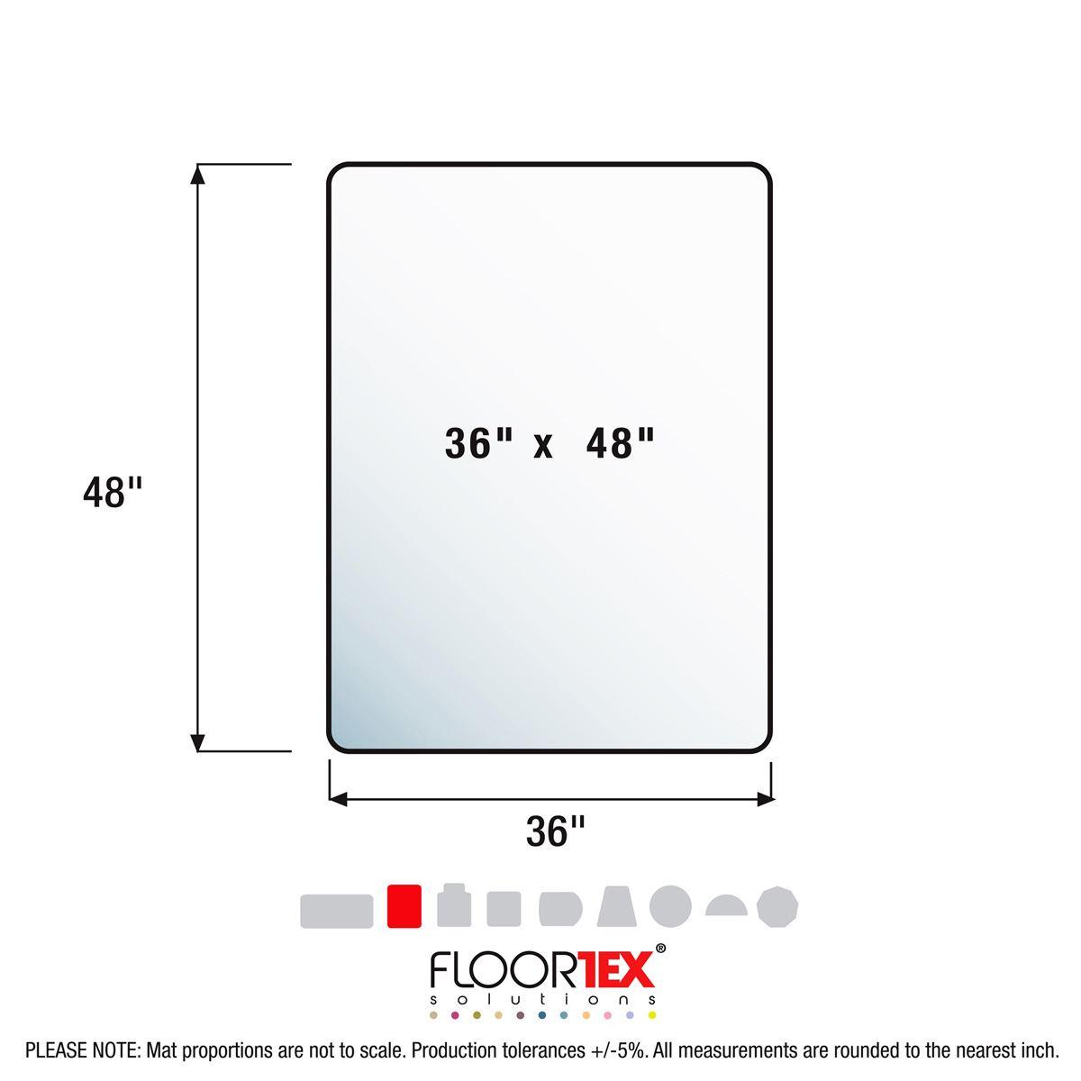 Floortex® Cleartex® Polymer Chair Mat for Carpets up to 3/8in.