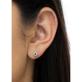 Radiant Rainbow™ 1/2ctw. Green Diamond Quad Stud Earrings