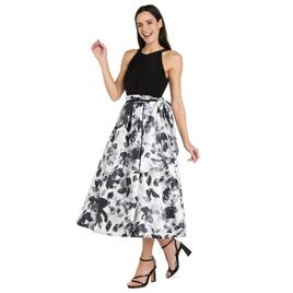 Womens R&M Richards Sleeveless Ity Halter Neck Print Party Dress