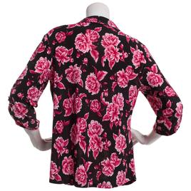 Womens Emily Daniels 3/4 Sleeve Floral Button Front Blouse