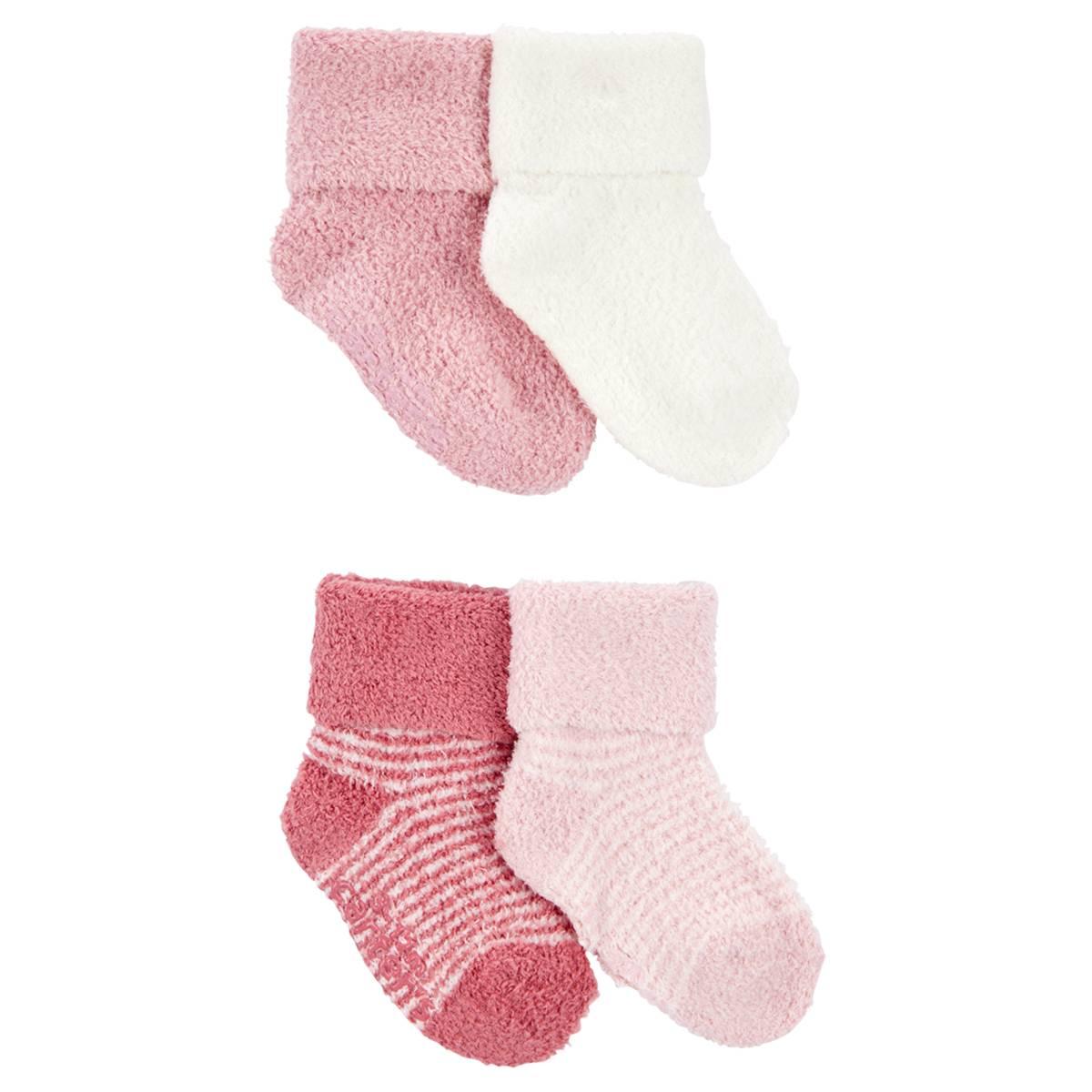 Baby Girl (NB-12M) Carters(R) 4pr. Stripe & Solid Terry Booties