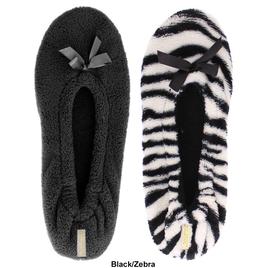 Womens Gold Toe® 2pk. Terry Ballerina Slippers