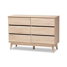 Baxton Studio Miren 6 Drawer Dresser