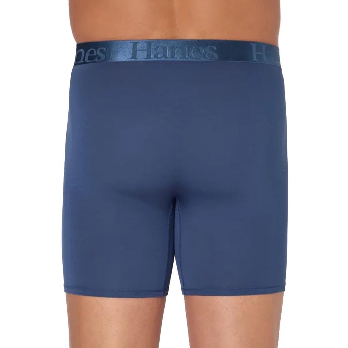 Mens Hanes® Originals 3pk. Supersoft Boxer Briefs-Light Blue/Grey