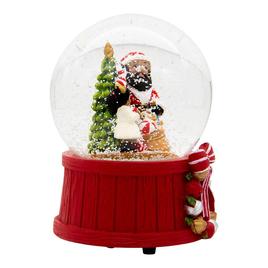 Kurt Adler Musical African American Santa Water Globe