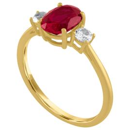 Gemstone Classics™ Lab Grown Ruby & Lab Grown White Sapphire Ring