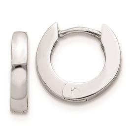 Gold Classics(tm) 14kt. White Gold Polished Hoop Earrings