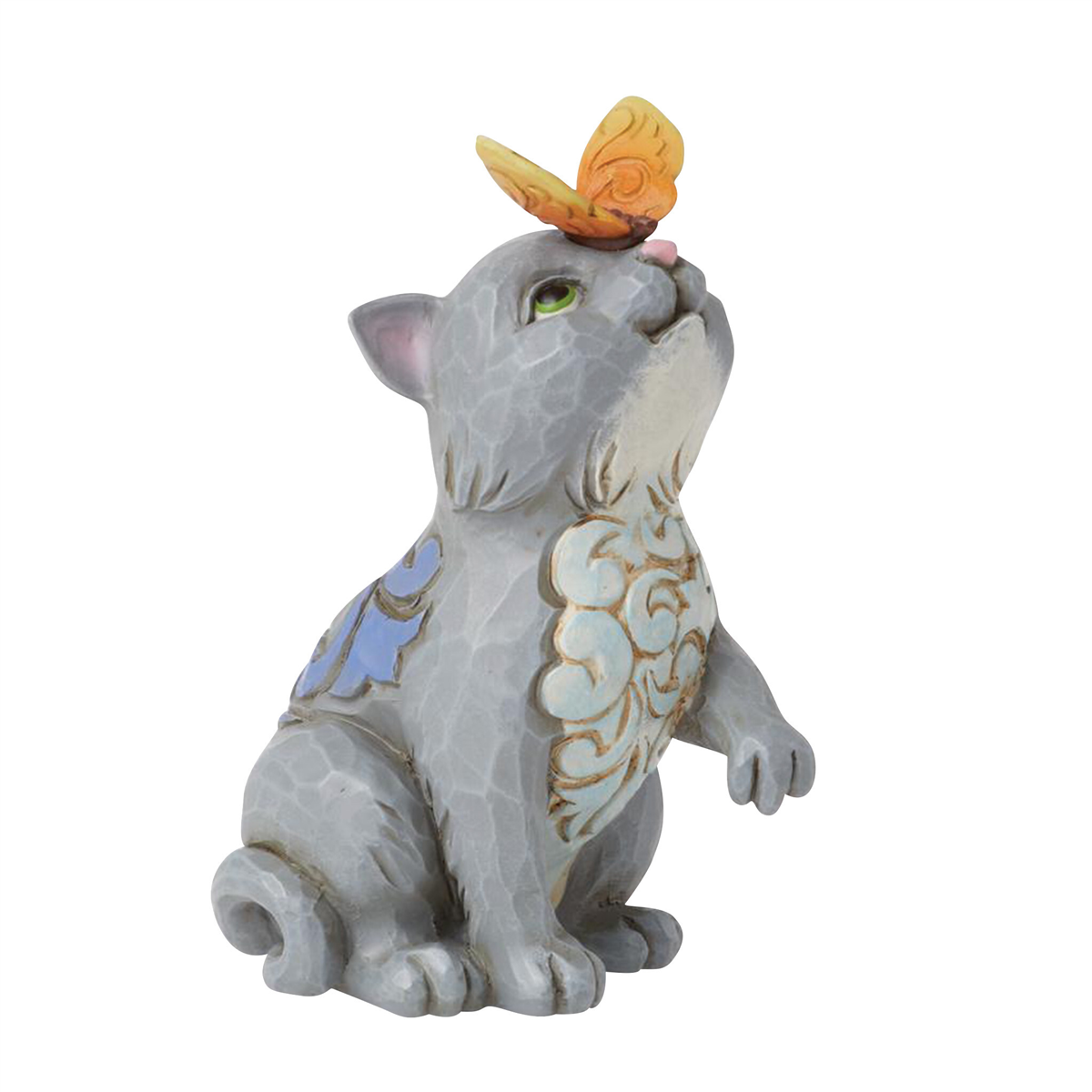 Jim Shore Heartwood Creek Cat and Butterfly Mini Figurine