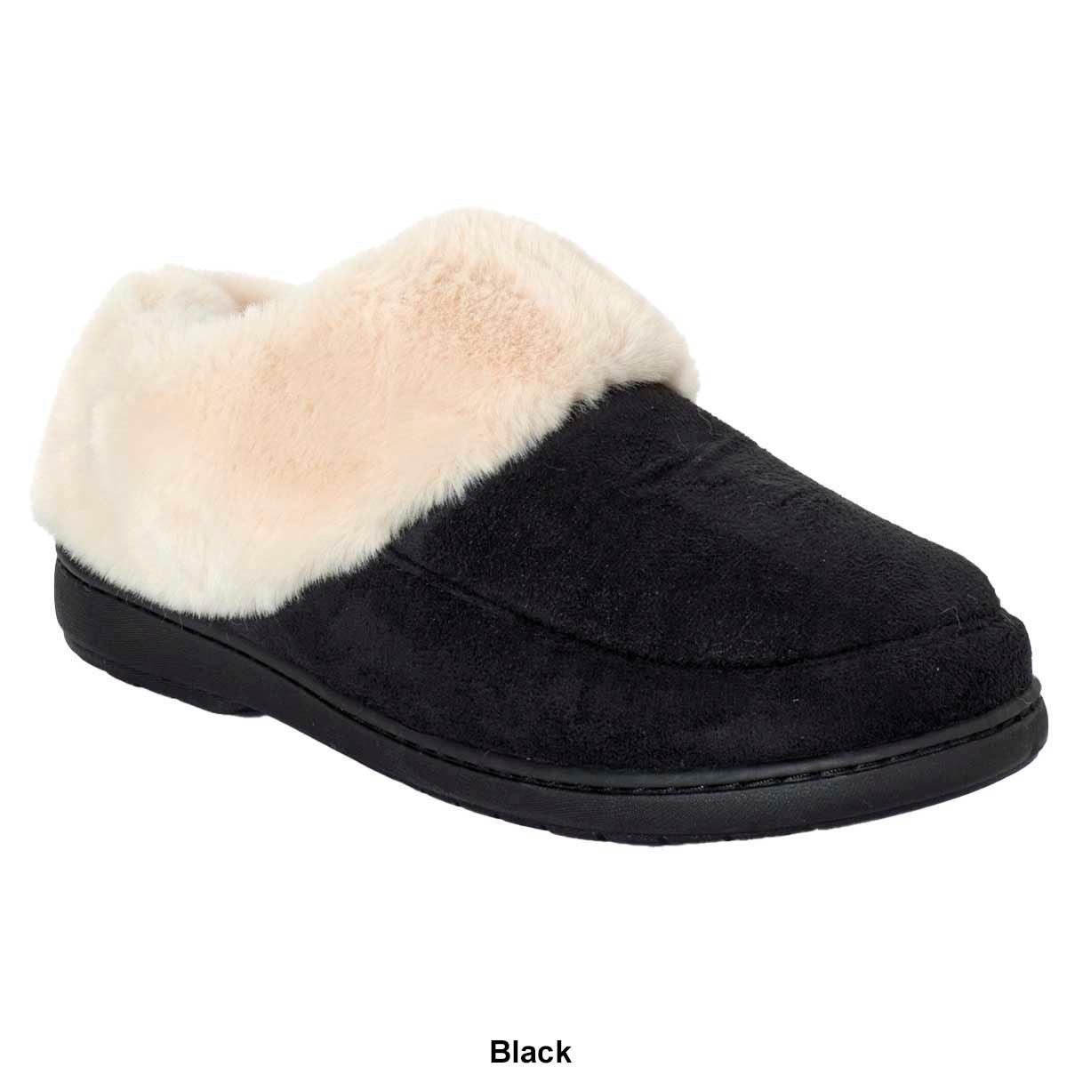 Womens Dearfoams® Elaine Microsuede Clog Slippers