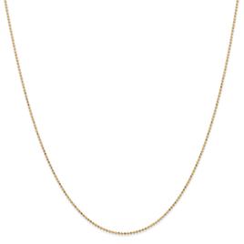 Unisex Gold Classics(tm) 1.2mm. Diamond Cut Beaded 14in. Necklace