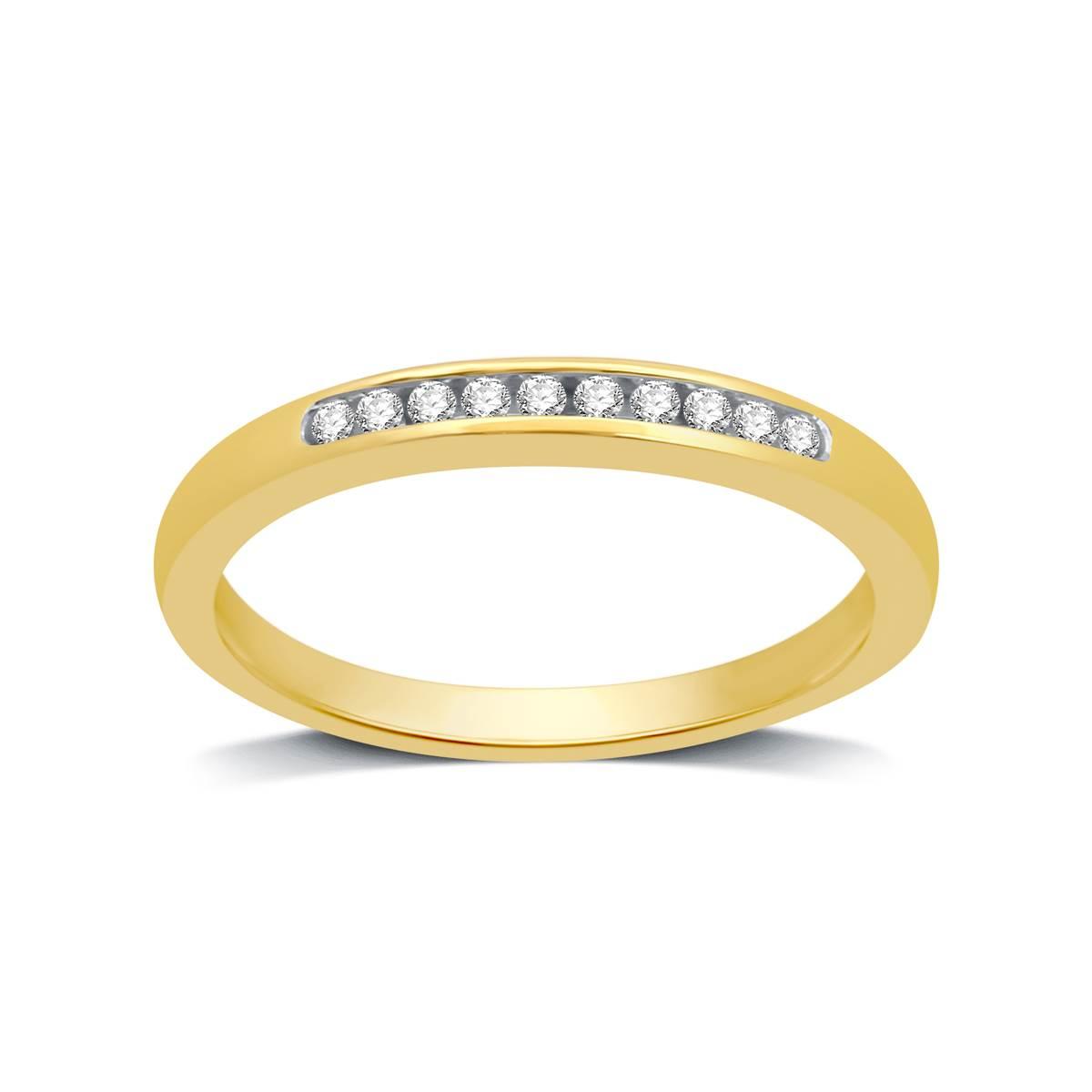 Fine Diamond Classics(tm) Yellow Gold 1/10ctw. Diamond Band