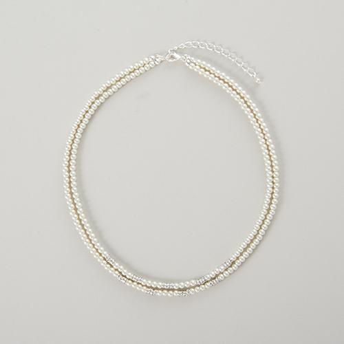 Rosa Rhinestones Pearl & Rhinestone Strand Necklace