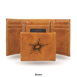 Mens NHL Dallas Stars Faux Leather Trifold Wallet
