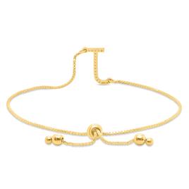 Nova Star® Gold-Plated 1/10ctw. Lab-Grown Diamond J Bolo Bracelet