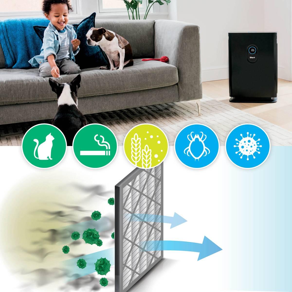 Shark® Air Purifier 4-Fan Anti-Allergen HEPA Filter