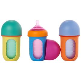 boon® NURSH® 3pk. 8oz. Color Block Silicone Pouch Feeding Bottles