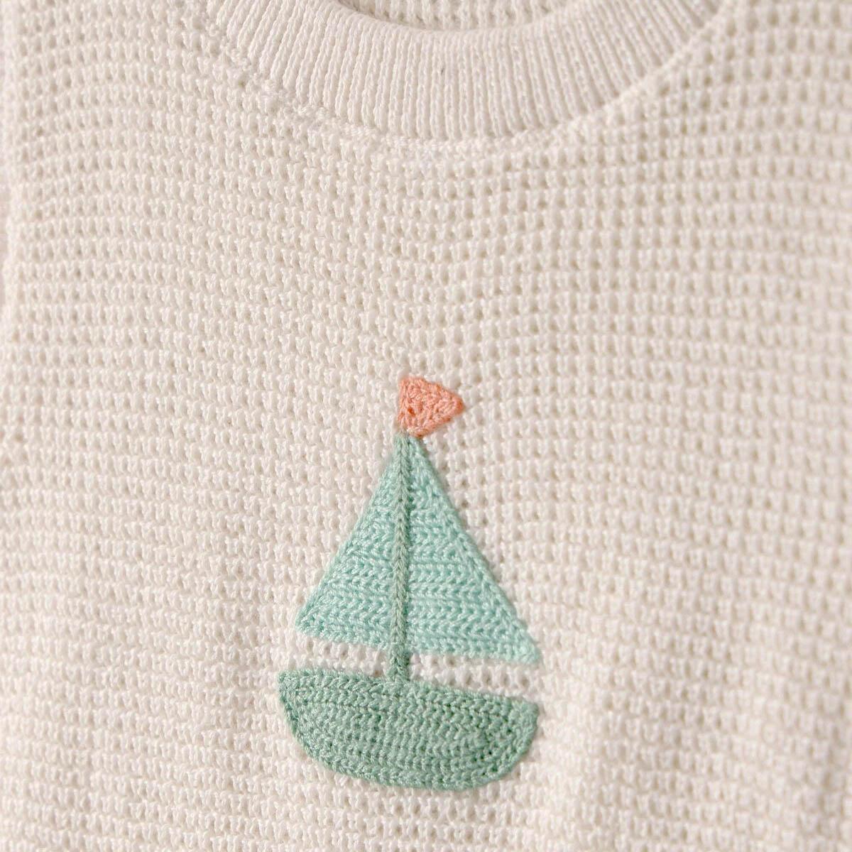 Baby Boy (NB-12M) Carter''s Sailboat Crochet Top/Short Set