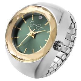 Womens Jessica Simpson Green Dial Ring Watch - JR0006TTGG